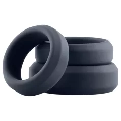Boners - set inele pentru penis - silicon - 3 bucăți - gri