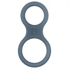   Boners Classic - inel pentru penis și testicule - silicon gri