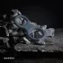 Boners Classic - inel pentru penis și testicule - silicon gri