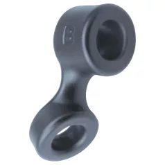 Boners - inel pentru penis și testicule - silicon gri