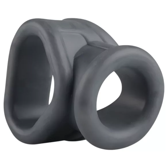 Boners - inel penis și inel pentru testicule - silicon gri