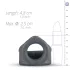 Boners - inel penis și inel pentru testicule - silicon gri
