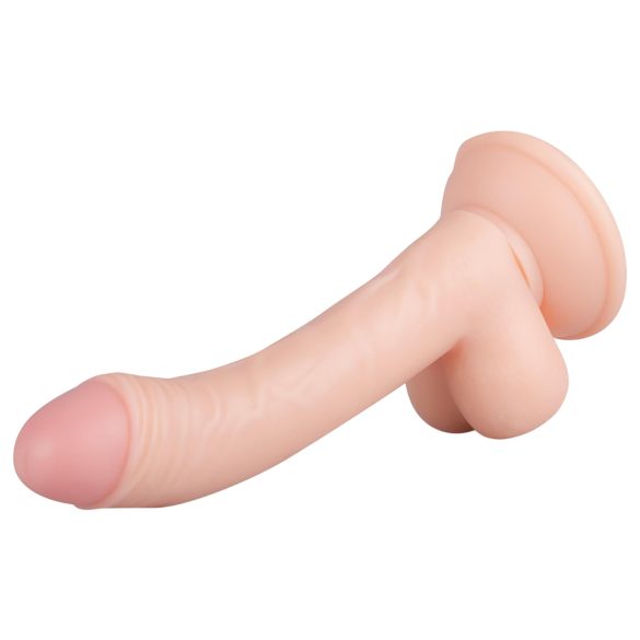 Real Fantasy Vince - dildo realist cu testicule și prepuț - 19,5cm natur