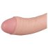 Real Fantasy Vince - dildo realist cu testicule și prepuț - 19,5cm natur