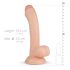 Real Fantasy Vince - dildo realist cu testicule și prepuț - 19,5cm natur