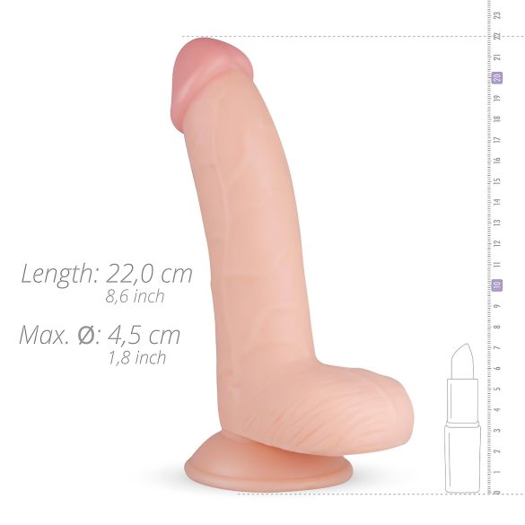Real Fantasy Cliff - dildo realist cu testicule - 22cm - culoare naturală