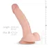 Real Fantasy Derek - dildo realist cu testicule - 22cm - culoare naturală