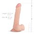 Real Fantasy Felix - dildo realist cu testicule - 22cm - culoare natur