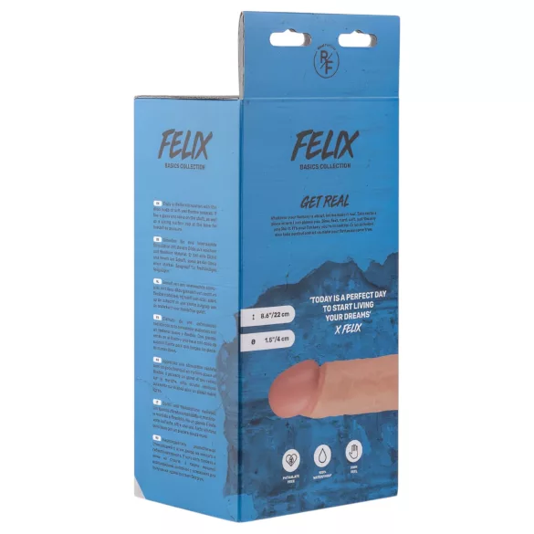 Real Fantasy Felix - dildo realist cu testicule - 22cm - culoare natur