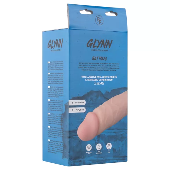 Real Fantasy Glynn - dildo realist cu testicule - 25 cm - culoare naturală