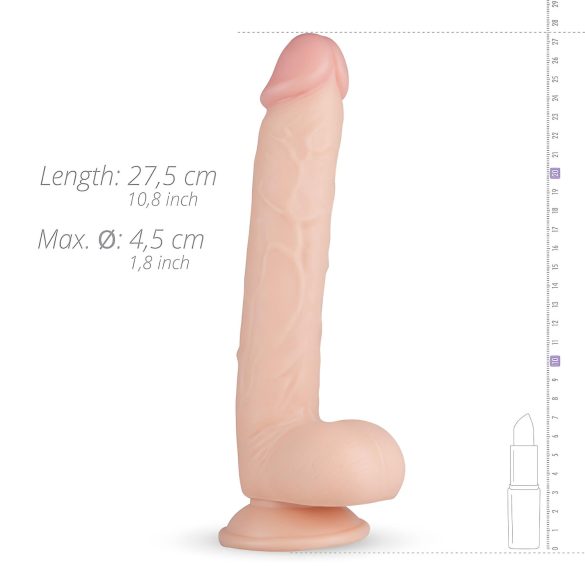 Real Fantasy Elvin - dildo realist cu testicule - 28cm - culoare naturală