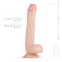 Real Fantasy Elvin - dildo realist cu testicule - 28cm - culoare naturală