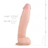 Real Fantasy Dwane - dildo realist cu testicule - 31 cm (culoare naturală)