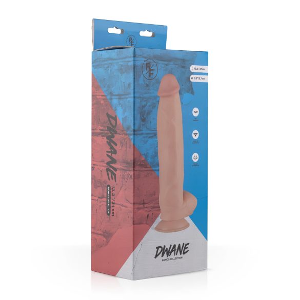 Real Fantasy Dwane - dildo realist cu testicule - 31cm - culoare naturală