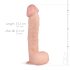 Real Fantasy Lexon - dildo realist cu testicule - 33 cm (culoare naturală)