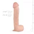 Real Fantasy Lexon - dildo realist cu testicule - 33cm - culoare naturală