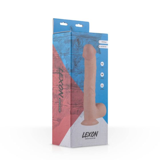 Real Fantasy Lexon - Dildo realist cu testicule - 33cm (natural)