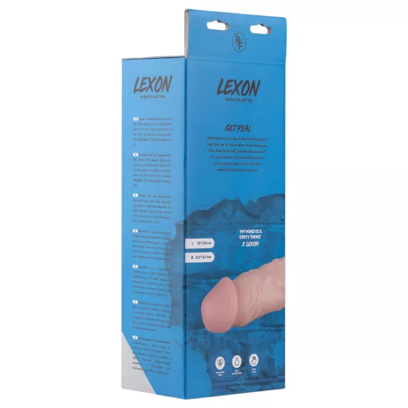 Real Fantasy Lexon - dildo realist cu testicule - 33cm - culoare naturală
