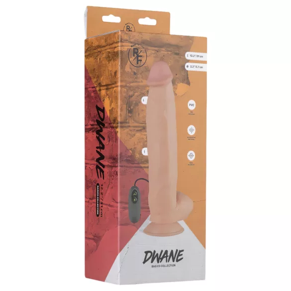 Real Fantasy Dwane - vibrator realist reincarcabil - 31cm - culoare natur