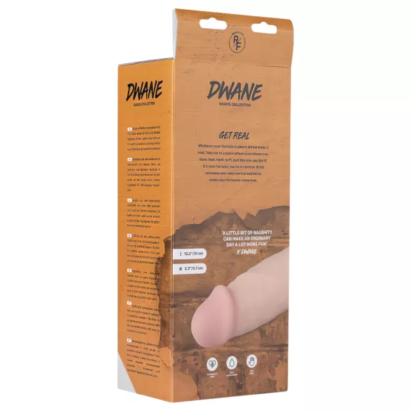 Real Fantasy Dwane - vibrator realist reincarcabil - 31cm - culoare natur