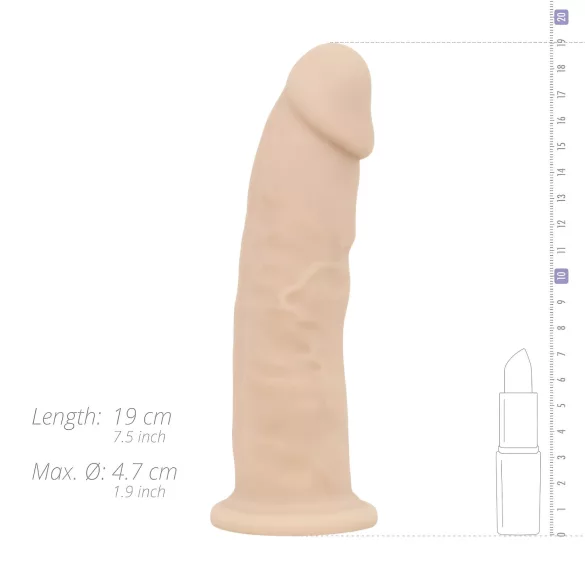 Real Fantasy Winston - vibrator cu ventuză - 19 cm - culoare naturală