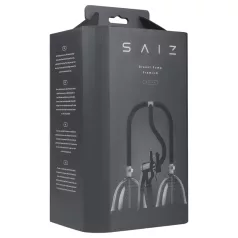   Saiz Premium - pompă dublă pentru sâni - mică - transparent/negru