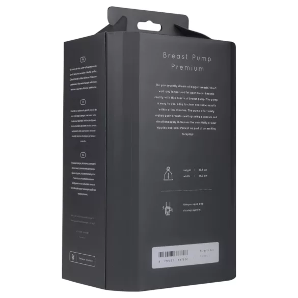 Saiz Premium - pompă dublă pentru sâni - mică - transparent/negru