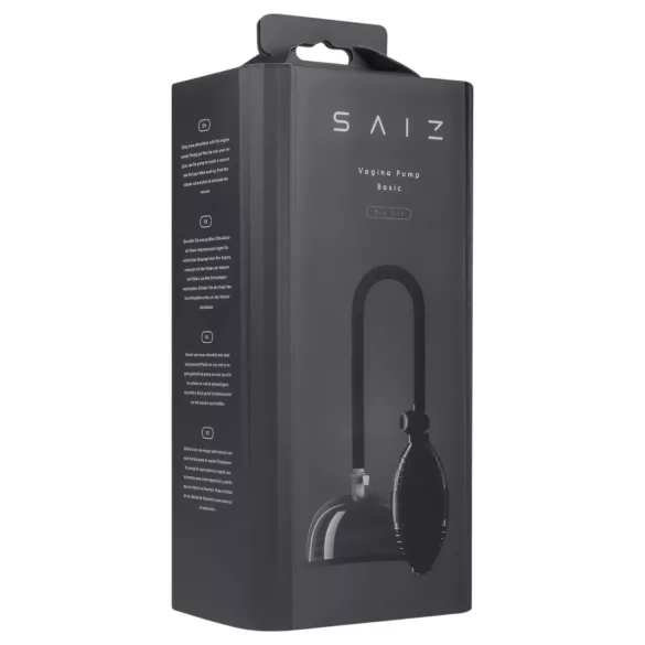 Saiz Basic - pompă pentru vagin - transparent/negru