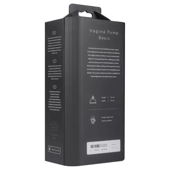 Saiz Basic - pompă pentru vagin - transparent/negru