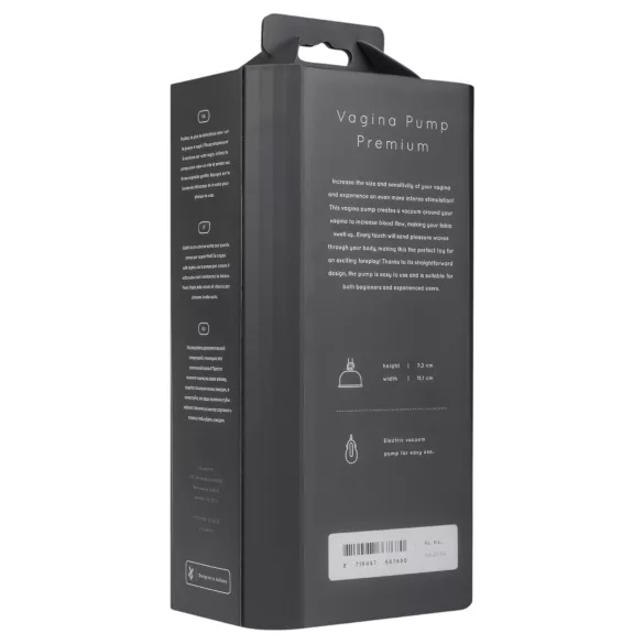 Saiz Premium - pompă automată pentru vagin - transparent/negru