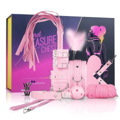   Cutie de Plăceri Secrete - set BDSM avansat - 14 piese (roz)