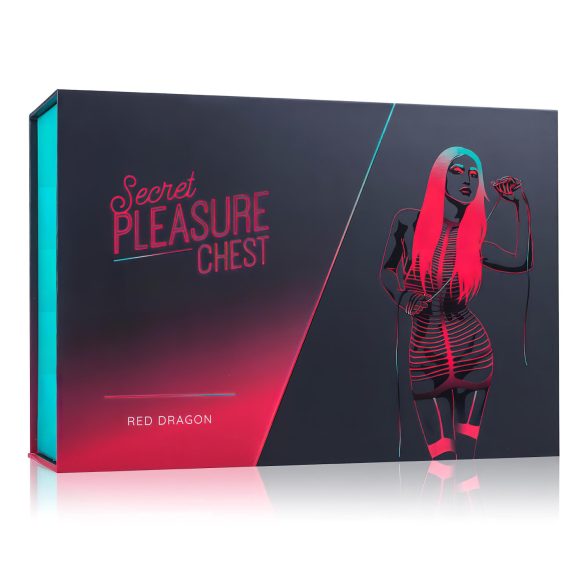 Secret Pleasure Chest - set BDSM avansat - 10 piese - roșu