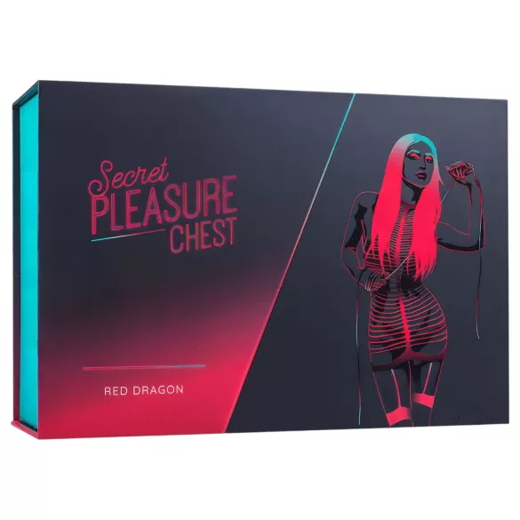 Secret Pleasure Chest - set BDSM avansat - 10 piese (roșu)