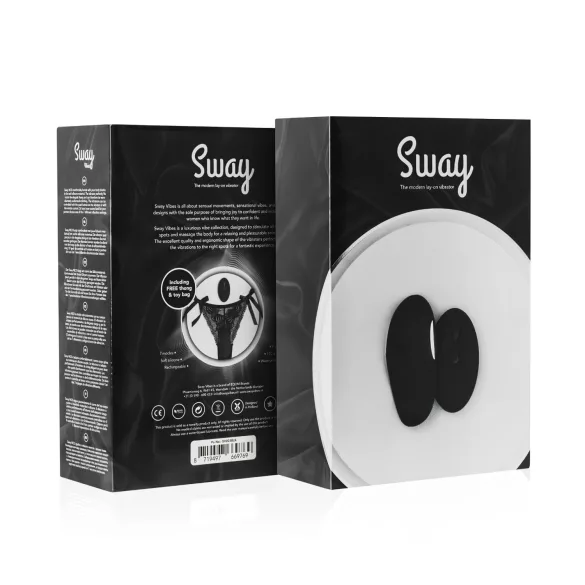 Sway No.3 - chiloți cu vibrații wireless, reîncărcabili - negru (S-L)