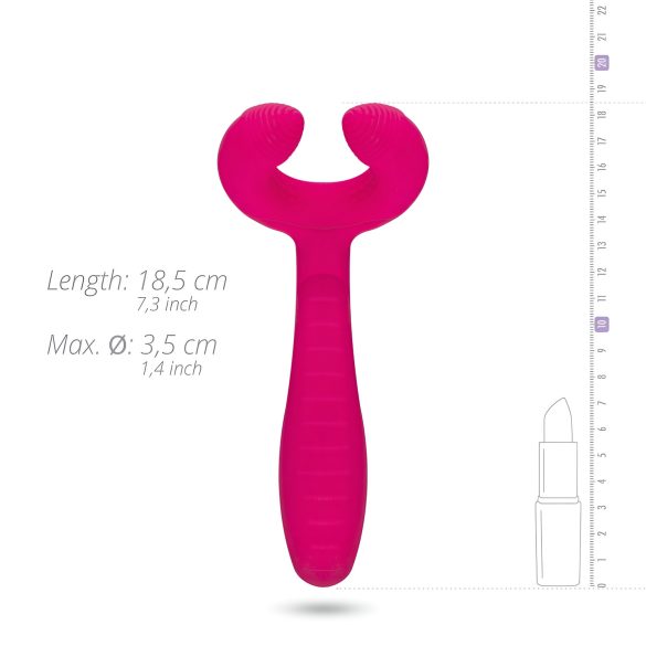 Easytoys Couple - vibrator pentru cuplu, reîncărcabil, waterproof, roz