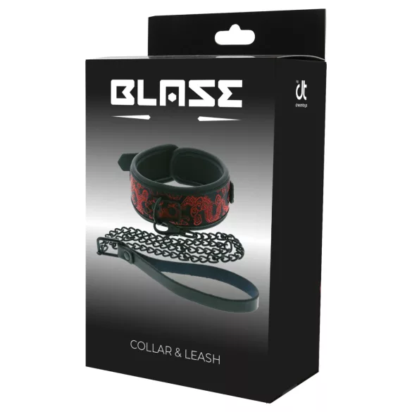 Dreamtoys Blaze - set zgardă și lesă (roșu)