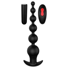   Cheeky Love - vibrator anal cu bile, reîncărcabil, telecomandă, negru