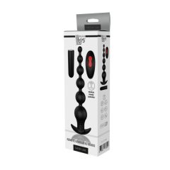   Cheeky Love - Vibrator anal cu perle, pe baterii, cu control radio (negru)