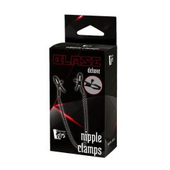 Blaze Deluxe - clești de mamelon din metal cu lanț (negru)