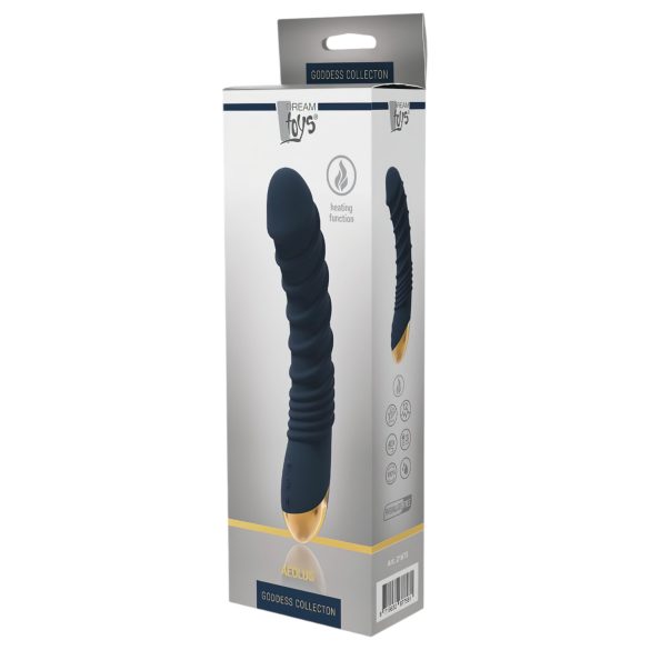 Goddess Aeolus - vibrator pentru punctul G cu încălzire - silicon albastru