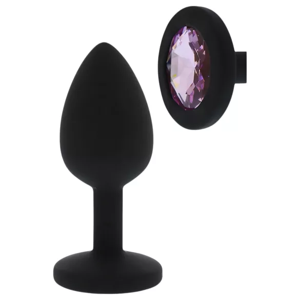 All time Favorites - dop anal cu cristal mov - silicon - negru
