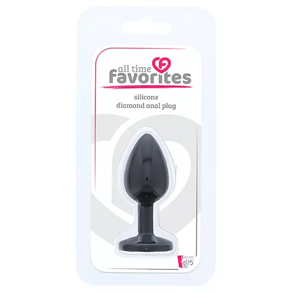All time Favorites - dop anal cu cristal mov - silicon - negru