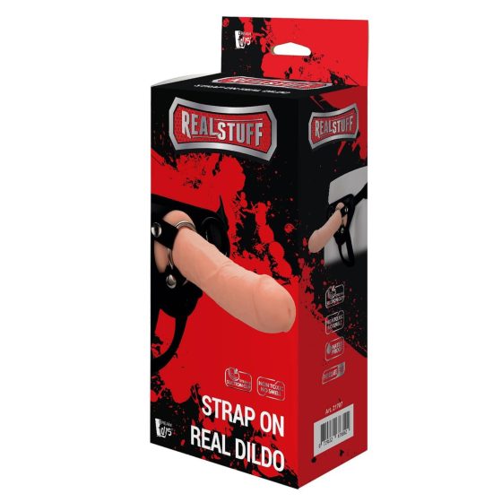 RealStuff Strap-On - dildo realist, atașabil (natural)