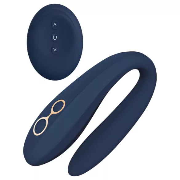 Goddess Ares - vibrator pentru cuplu flexibil - albastru