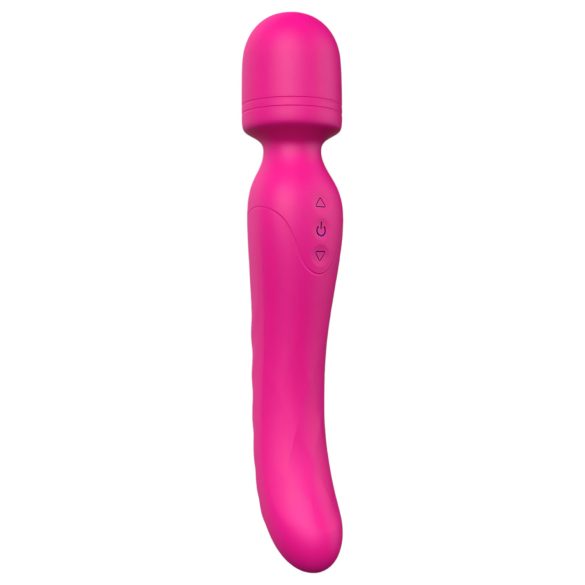 Bagheta Dragostei - vibrator roz încălzit, reîncărcabil, masaj senzual