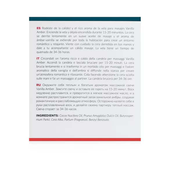 Exotiq - lumânare de masaj - vanilie și ambra - 200g
