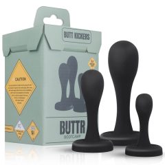   Set de dilatatori anali BUTTR Butt Kickers - negru (set de 3 bucăți)