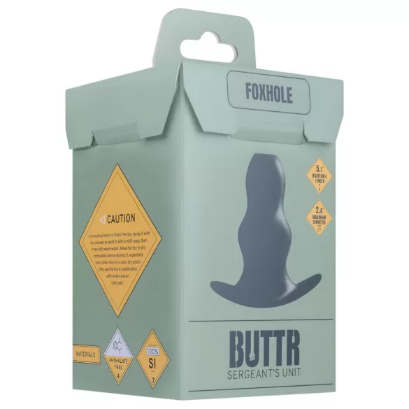 BUTTR - Dildo anal cu tunel gol - negru