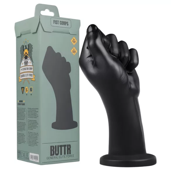 BUTTR - dildo fisting - formă fist - silicon negru