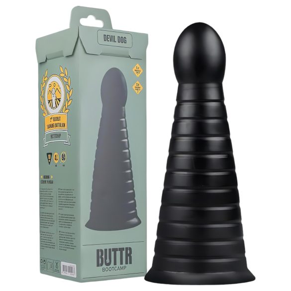 Câinele Diavolului - dildo cu ventuză (negru)